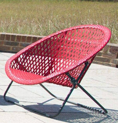 TOBS Originals Lounge Rattan Bistro Set - Colour : Chilli Red