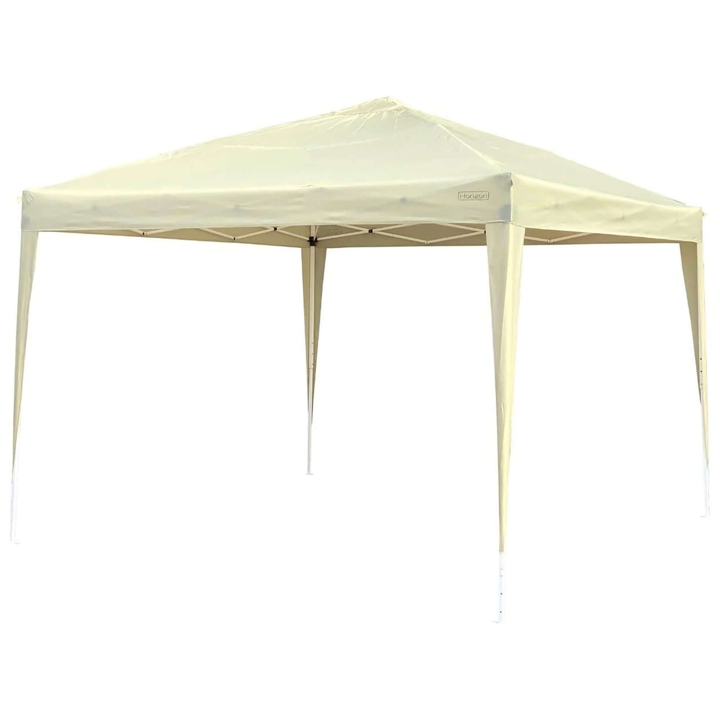 Waterproof Pop Up Gazebo with Sides 3m x 3m Pop Up Outdoor Garden PVC Coated - Travel Bag & 4 Leg Weight Bags Grey or Beige