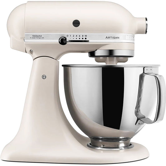 KitchenAid ™ Artisan Mixer 4.8L Porcelain White - Includes Wire Whisk, Dough Hook and Flat Beater (SKSM125BPL)