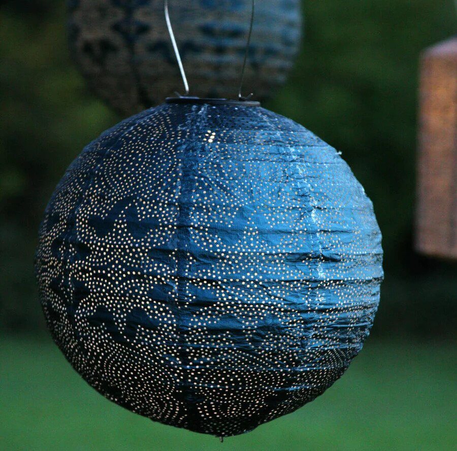 Solar Powered LED Large Garden Lantern Outdoor Light - Select Colours & Shapes