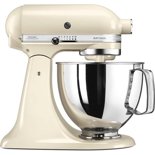 KitchenAid ™ Artisan Mixer 4.8L Almond Cream - Includes Wire Whisk, Dough Hook and Flat Beater (5KSM125BAC)