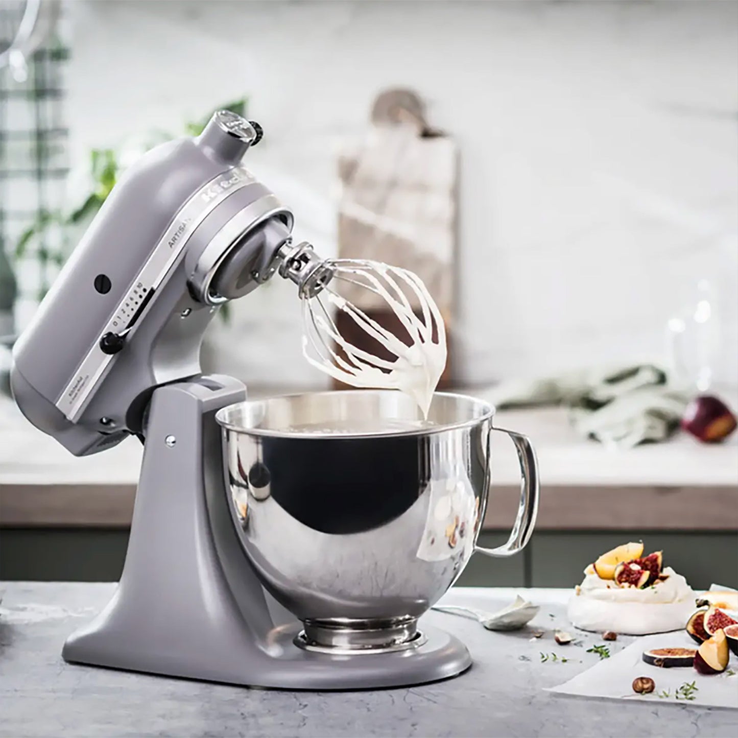 KitchenAid β’ Artisan Mixer 4.8L Matte Grey - Includes Wire Whisk, Dough Hook and Flat Beater (5KSM125BFG)
