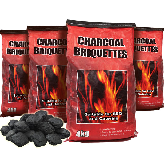 4x 4kg Bags (16kg total) Premium BBQ Charcoal Briquettes