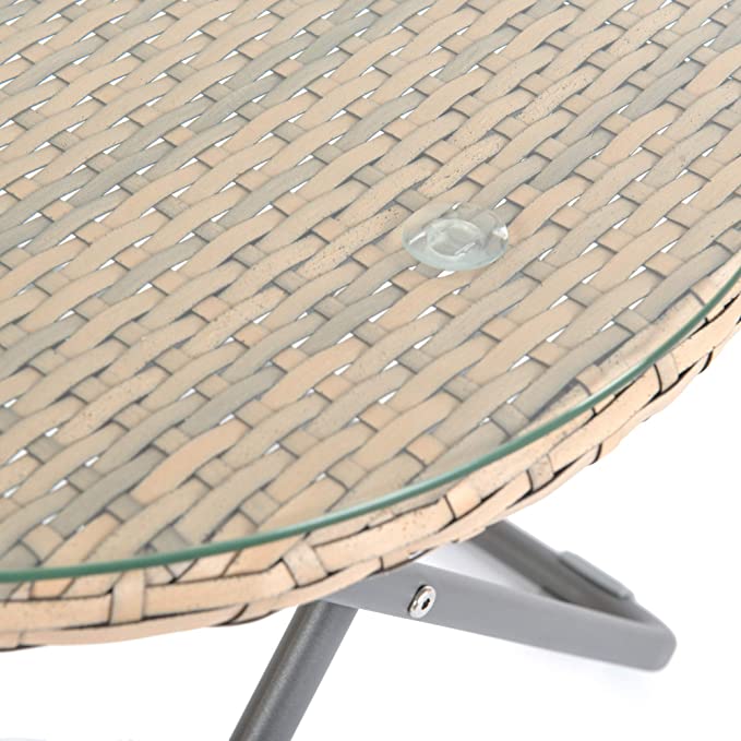 Dawsons Living Faux Rattan Bistro Set - Colour : Clay