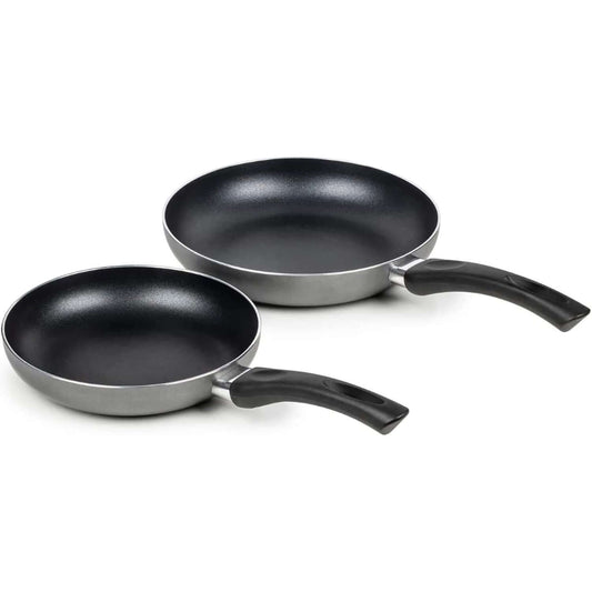 2 Piece Frying Pan Set Non Stick - Induction Suitable 20cm and 24cm
