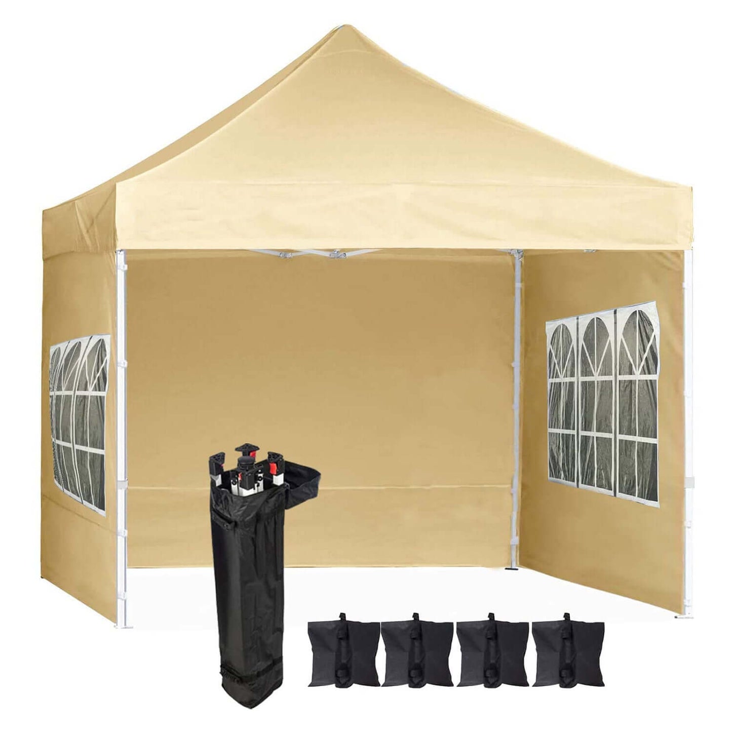 Commercial 3m x 3m Deluxe Gazebo with Zipped Removable Sides
