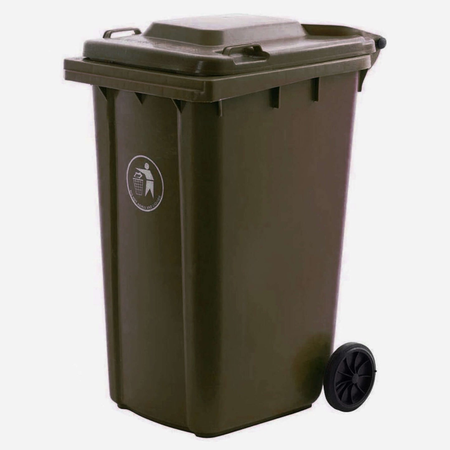 240L Brown Large Council Wheelie Bin