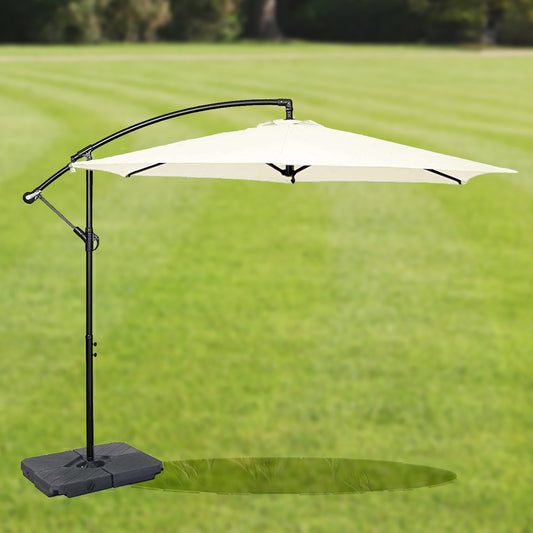 3m Cantilever Banana Hanging Parasol + Crank Handle & Cover