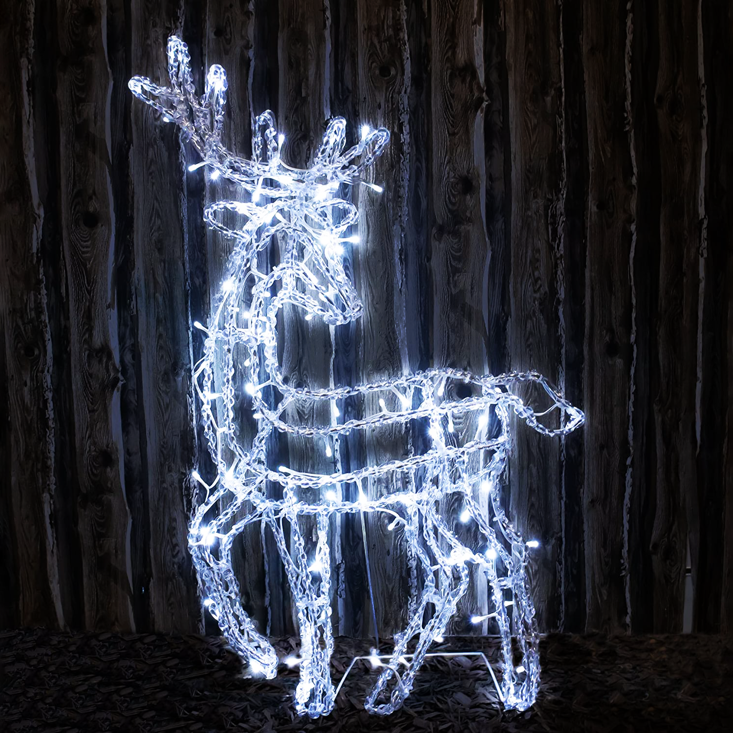 Standing Reindeer 2D 80cm LED Outdoor Christmas Decoration