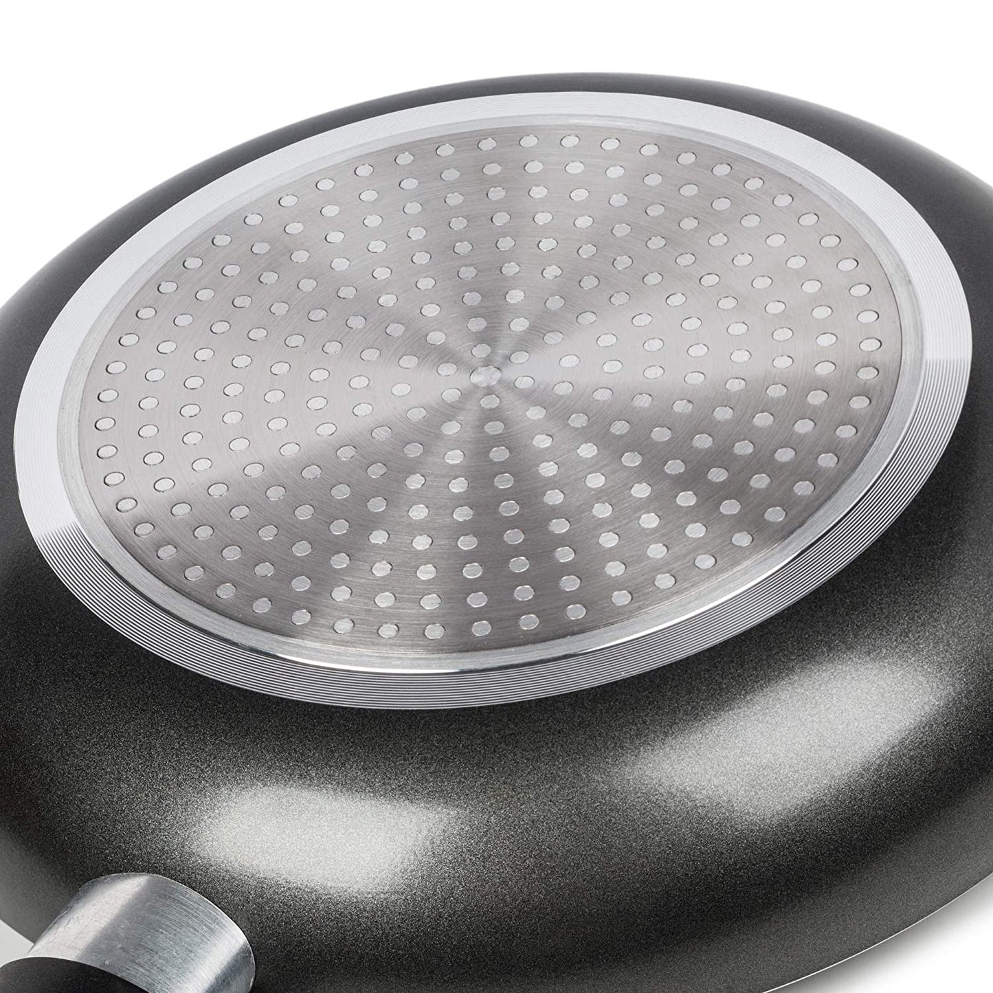 Premier Cookware Frying Non Stick Fry Pan with Glass Lid - Induction Suitable Saute Pan - 20cm