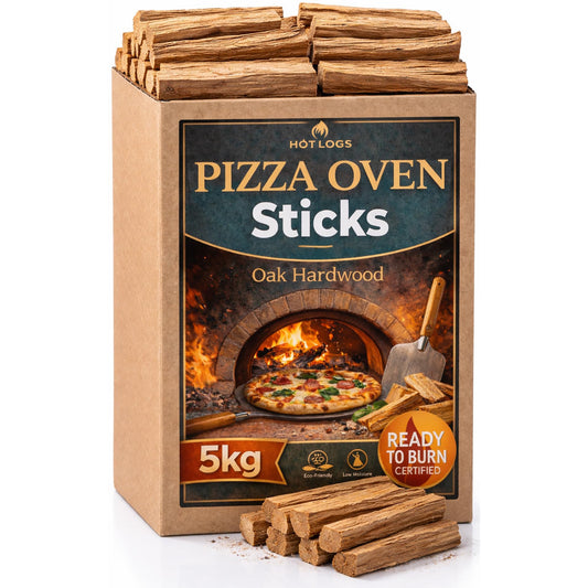 5kg Premium Oak Wood Pizza Sticks Ready to Burn Fire Kindling for Small Pizza Ovens - High Heat 13.5cm Outdoor Kiln Dried Hardwood for Garden and Patio