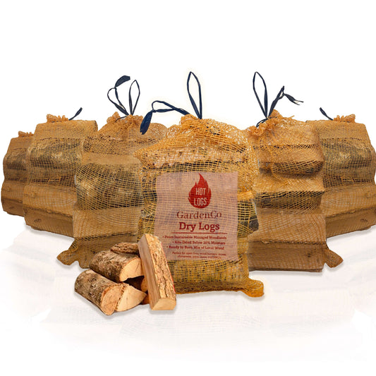 Kiln Dried Fire Logs, 6 Nets, For Wood Burners, Stoves & Fireplaces, Hot Burning Sustainably Sourced Logs.