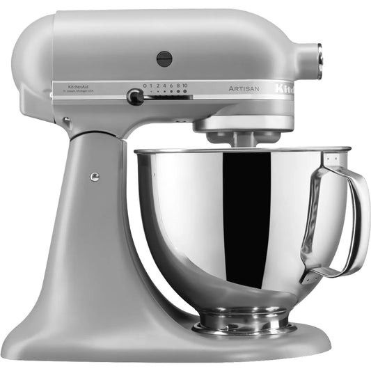 KitchenAid ™ Artisan Mixer 4.8L Matte Grey - Includes Wire Whisk, Dough Hook and Flat Beater (5KSM125BFG)