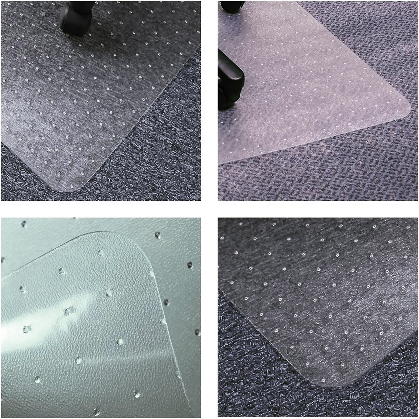 PVC Office Floor Protector - Unrolled Chair Mat Suitable for Low Pile Carpet Floors - Non Slip - 90cm x 120cm - UK Made