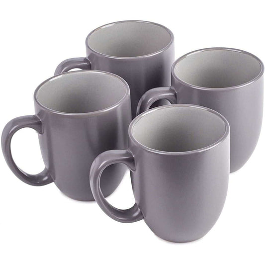 Amalfi Ceramic Mug Dinnerware Set (Grey, 4 Piece Set)
