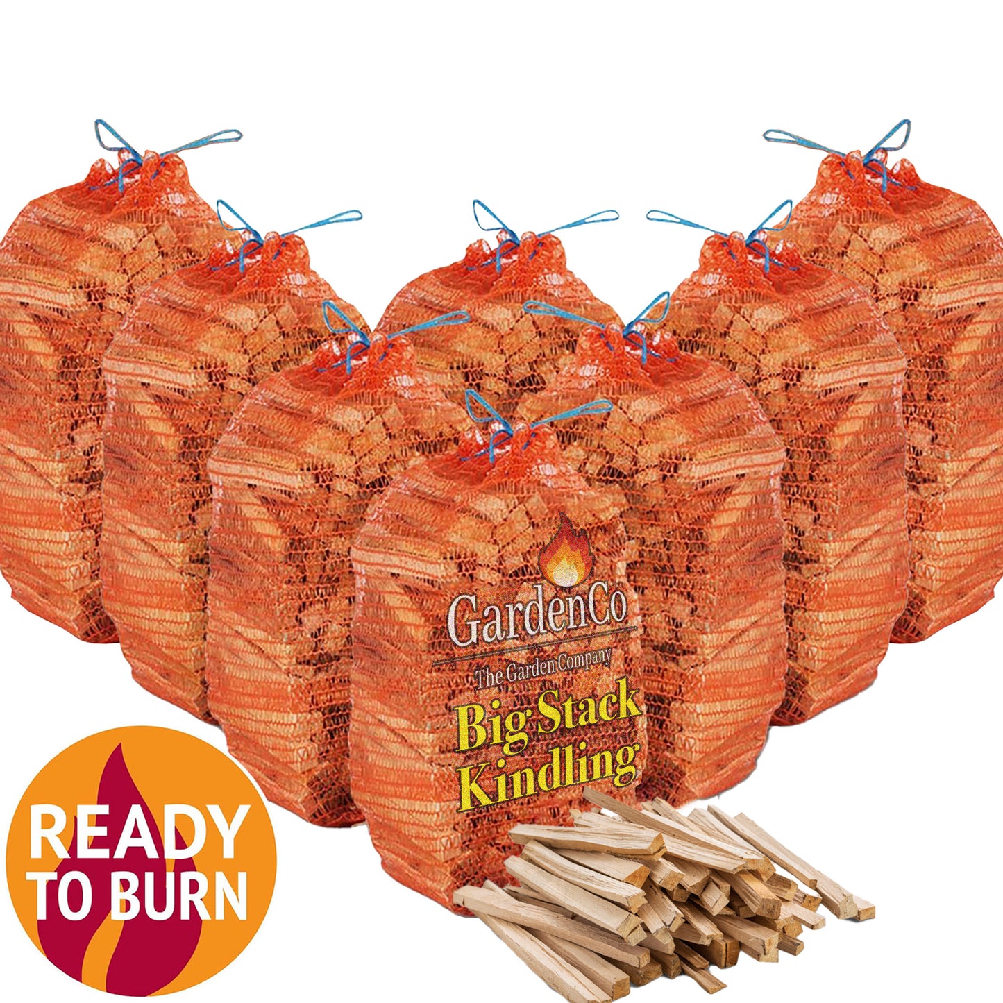 8x (2.5kg) Bags of Kindling, 20kg, ideal for Stoves & Fireplaces, Firelighter Twigs