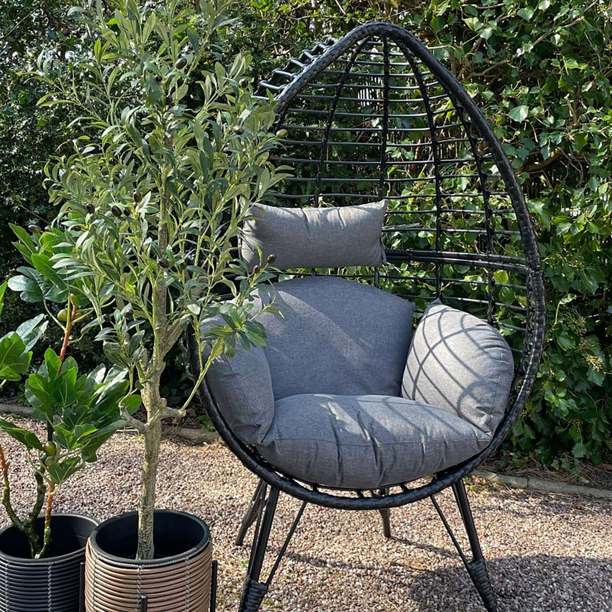 Black egg chair outdoor hotsell