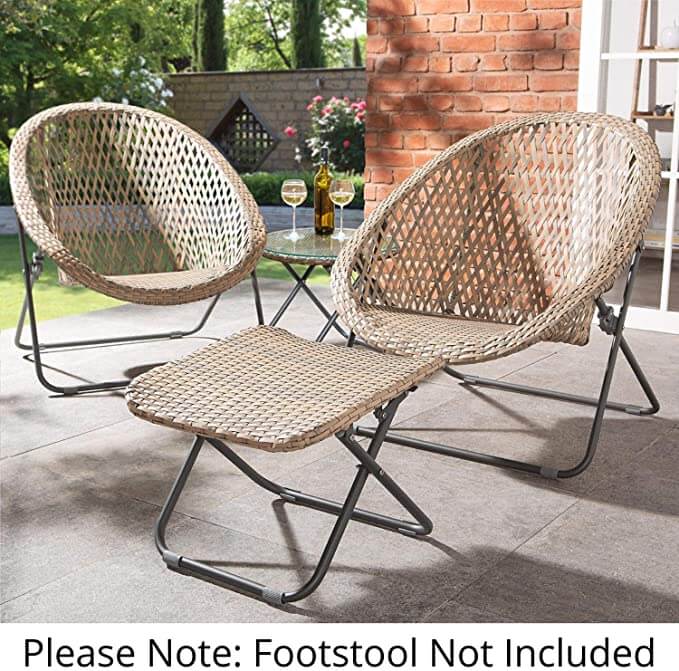 Faux rattan folding deals chairs