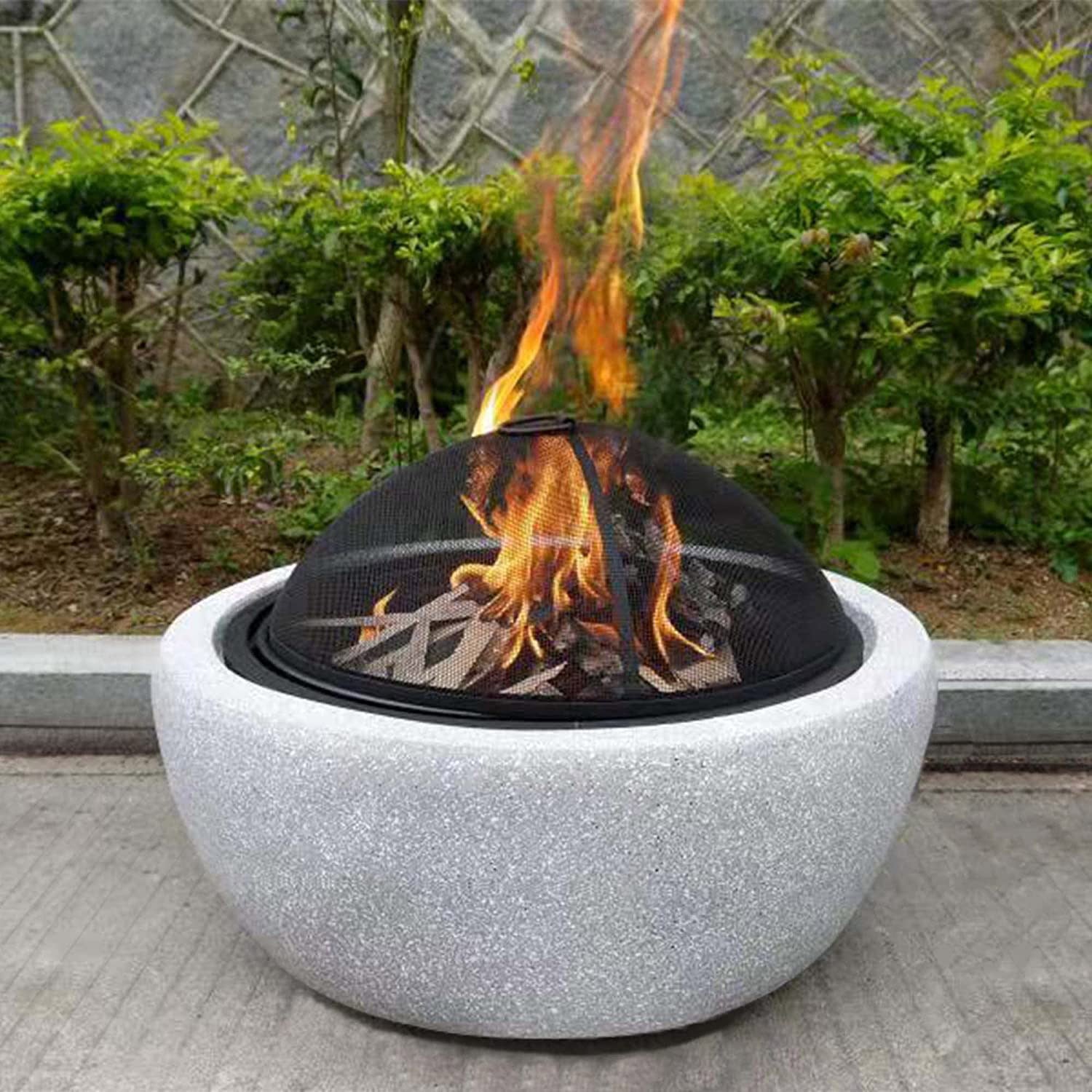 MGO BBQ Firepit Grill Round 