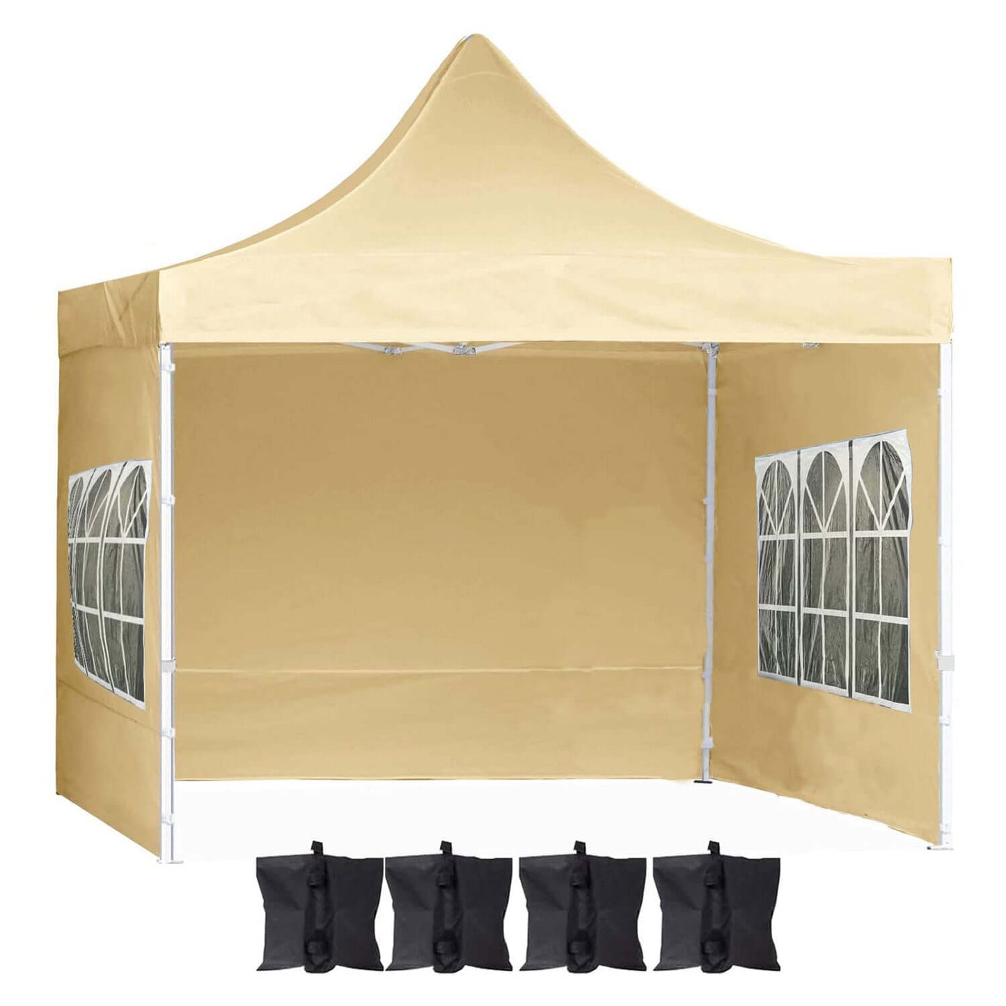 Commercial 3m x 3m Deluxe Gazebo with Zipped Removable Sides