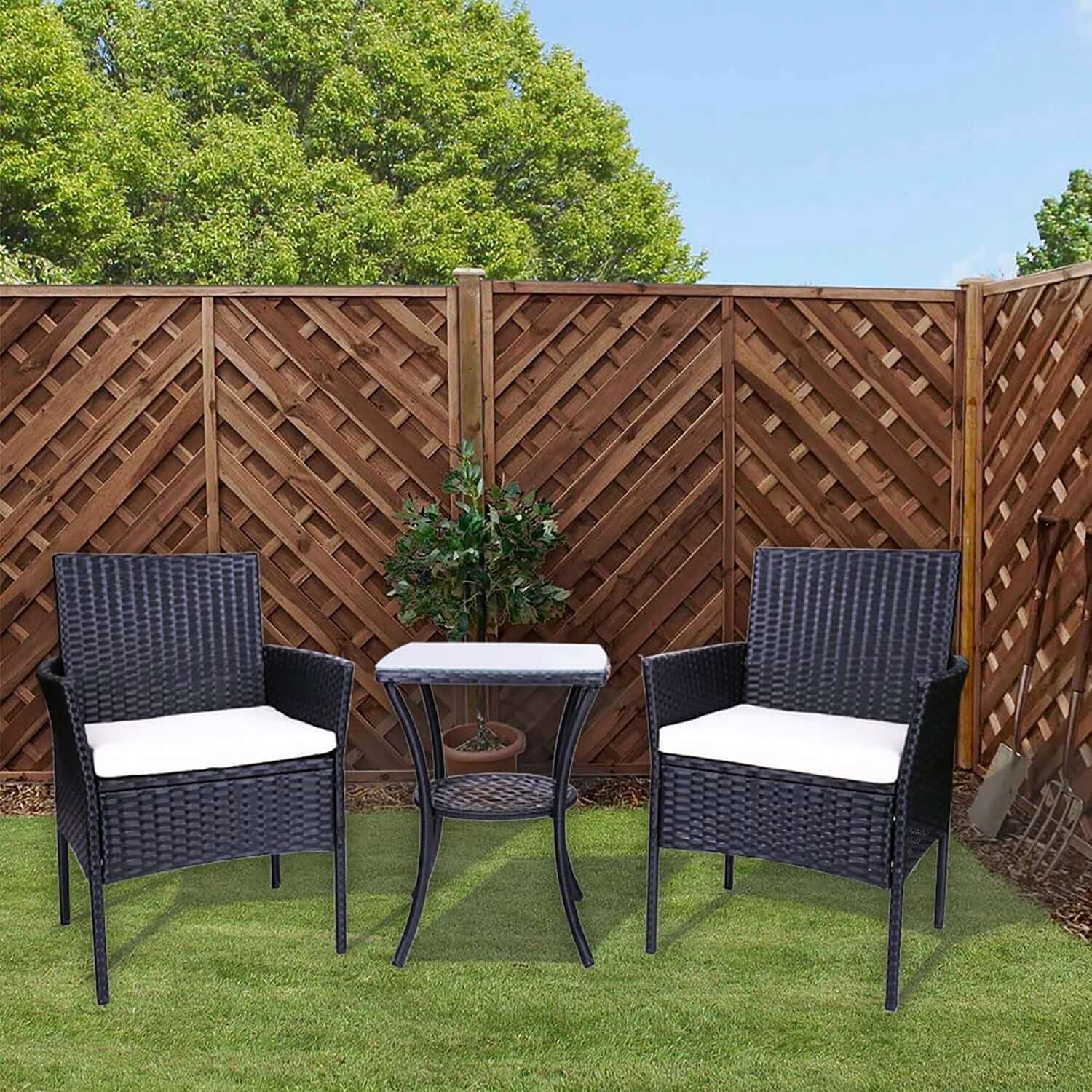 Black patio bistro cheap set