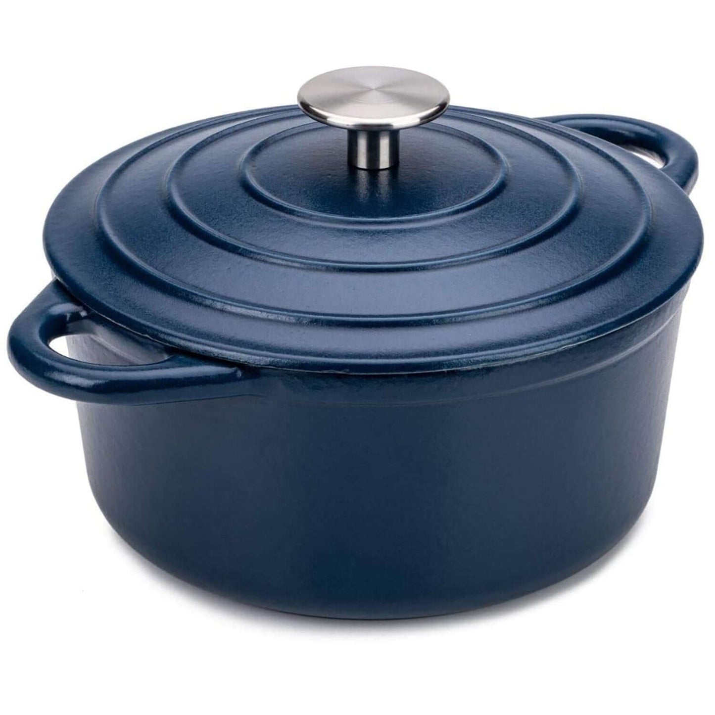 2.7L , 3.9L or 5.2L Round Cast Iron Casserole Oven Roasting Dish - 6 Colours - Induction & Gas Safe Dutch - with Lid