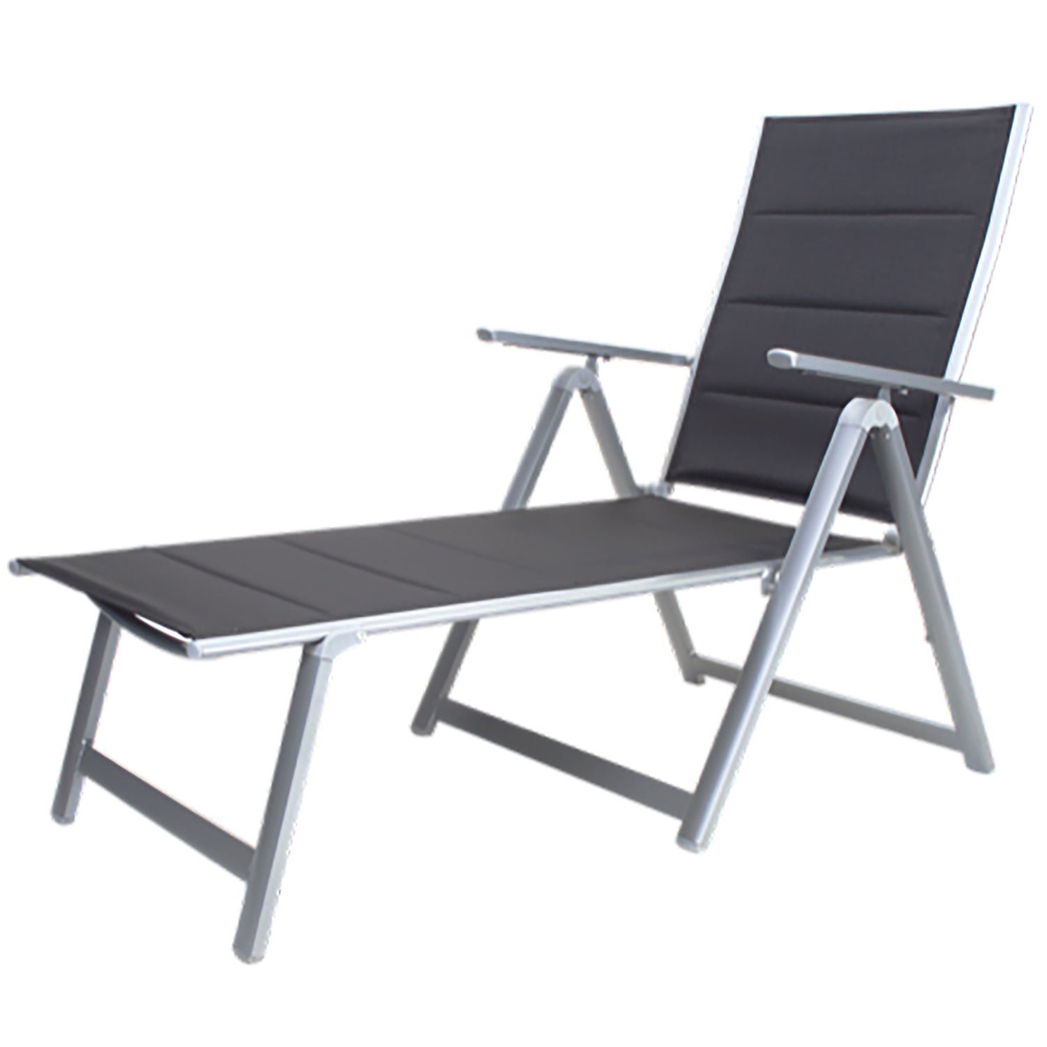 Deluxe Textoline Reclining Padded Sun Lounger