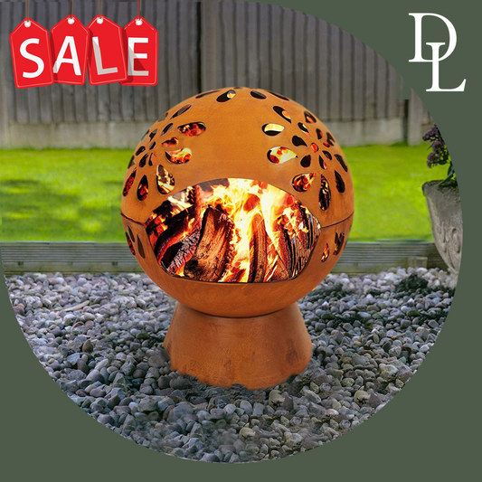 Large Round Globe Firepit for Garden or Patio