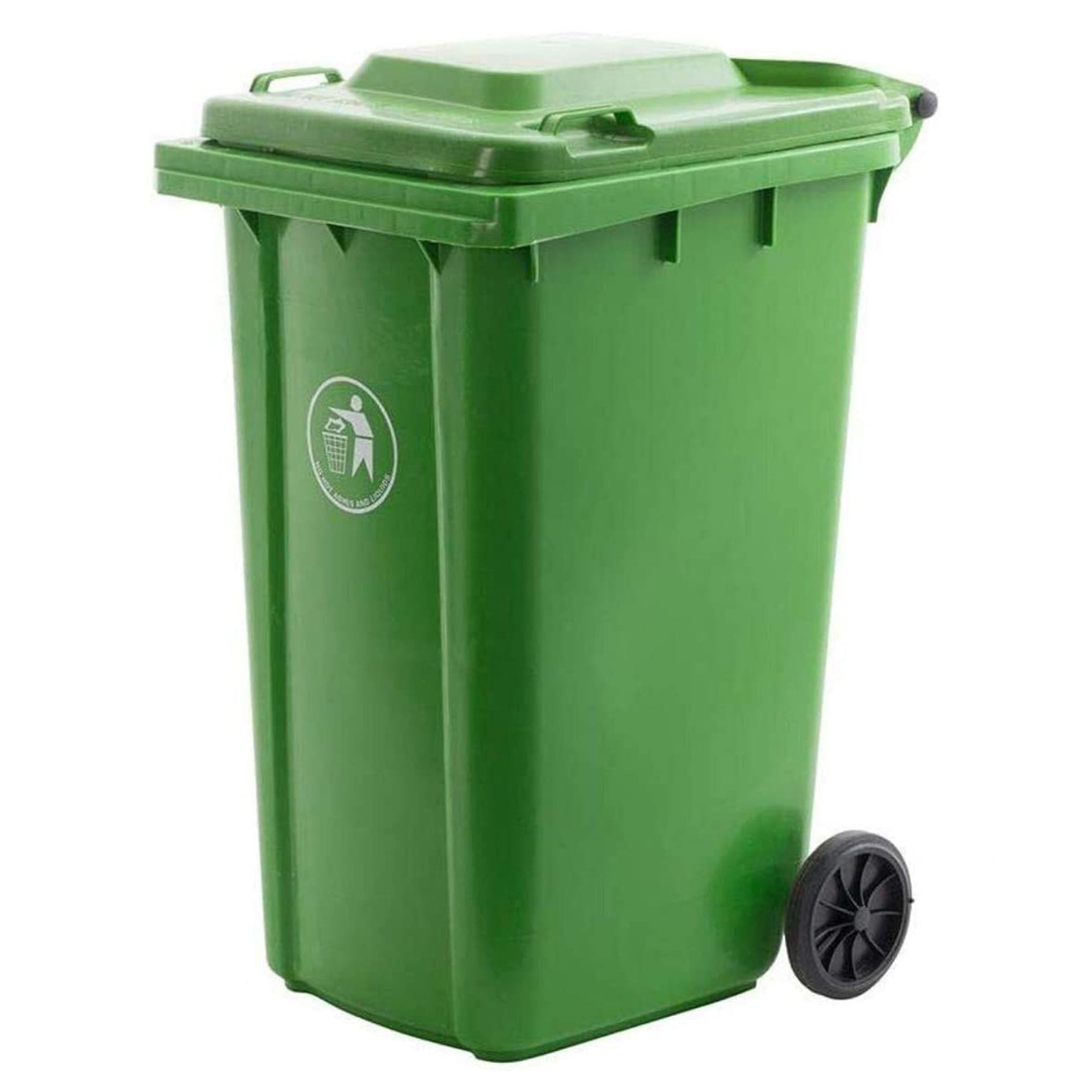 Green Outdoor Wheelie Bin 240L Council Size Rubber Wheels   Green Wheelie Bin103 