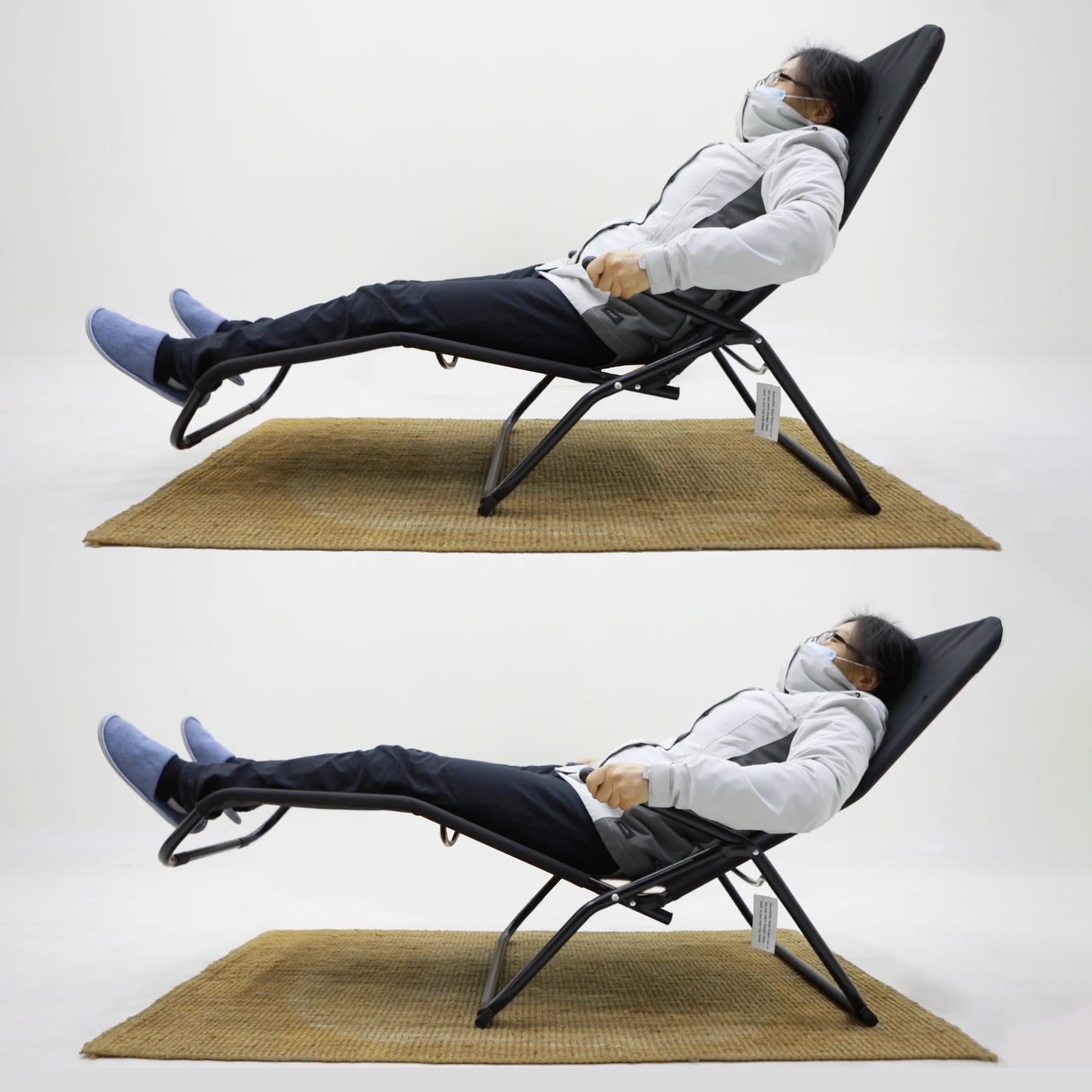 Zero gravity chair for outlet sleeping