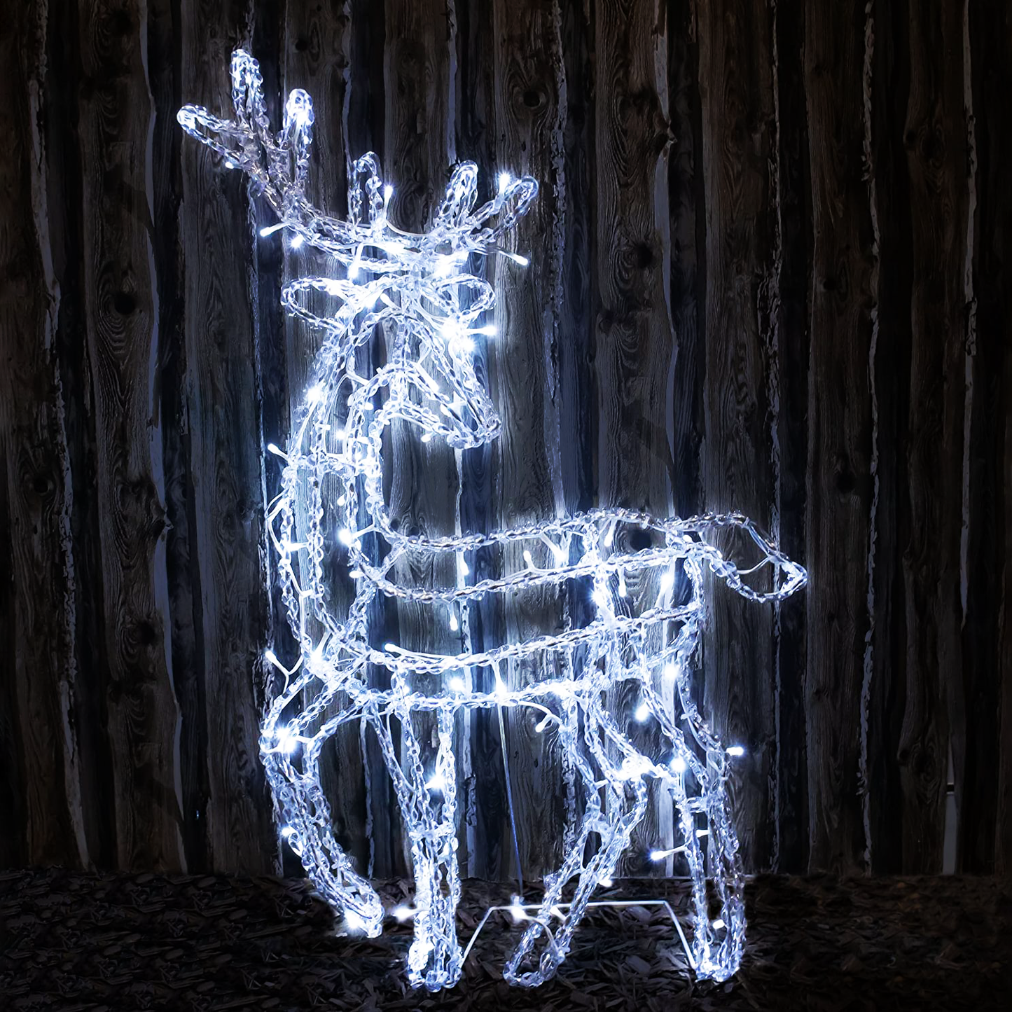 Standing Reindeer 2D - 80cm LED Light Up Outdoor Christmas Deer Decoration