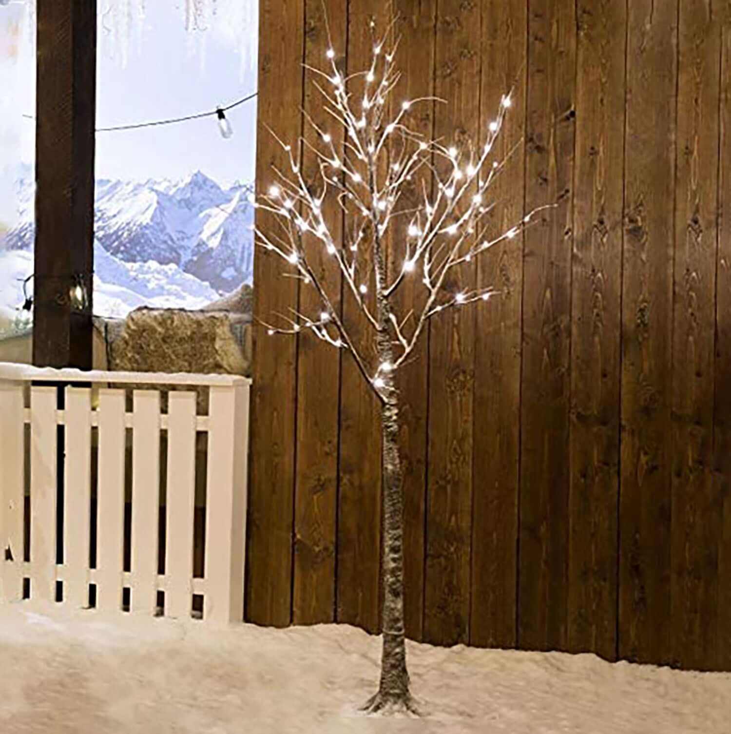 4 ft deals lighted birch tree